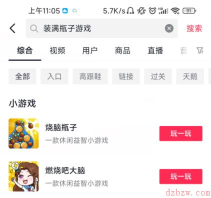 装满瓶子的游戏叫什么