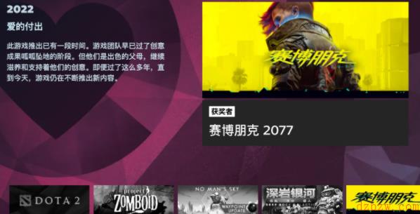 Steam2022年度大奖名单