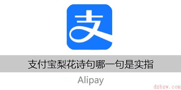 支付宝梨花诗句哪一句是实指​
