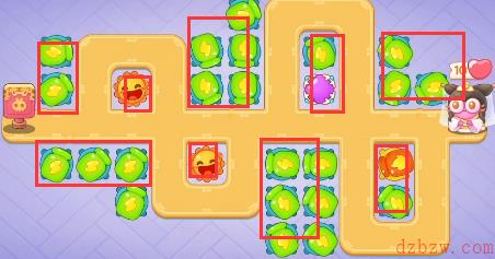 保卫萝卜4白萝卜传奇第8关满星通关攻略