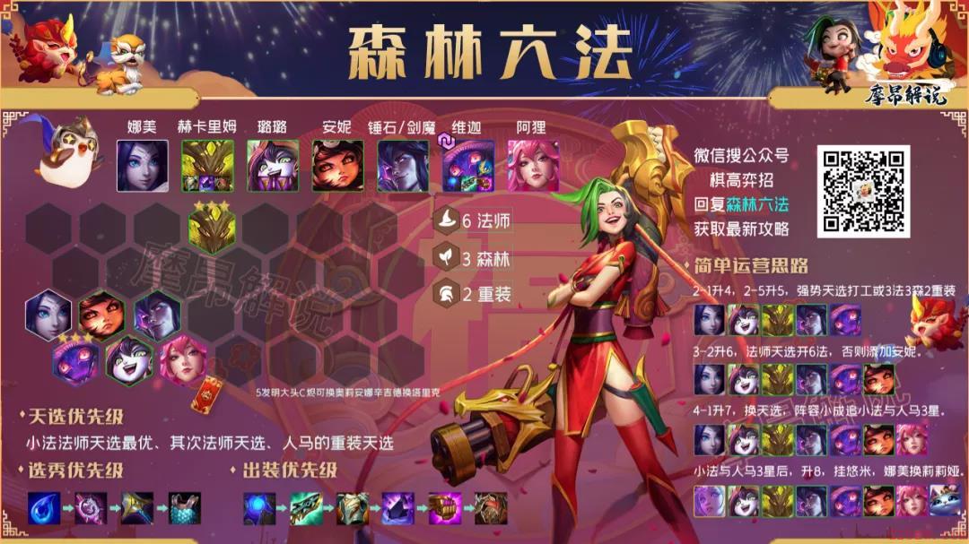 金铲铲之战森林六法阵容怎么玩