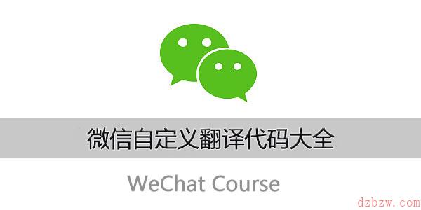 微信自定义翻译代码大全