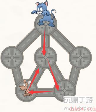 挑战烧脑第14关猫抓老鼠怎么过