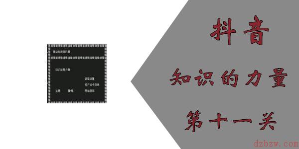 知识就是力量第十一关