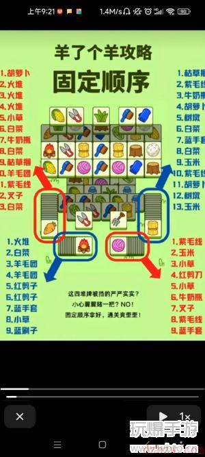 羊了个羊固定顺序