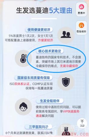 蔓迪的核心生发成分是什么
