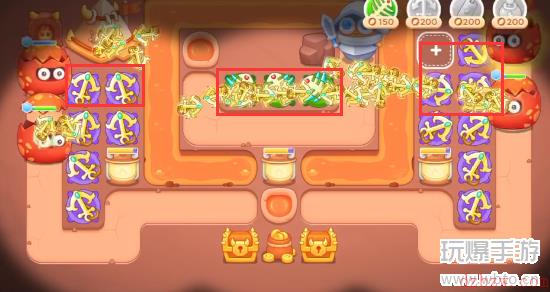 保卫萝卜4饿龙传说第33关攻略