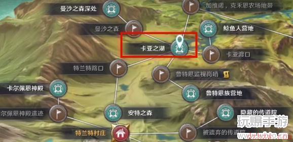黑色沙漠手游卡亚之湖雅罗鱼位置